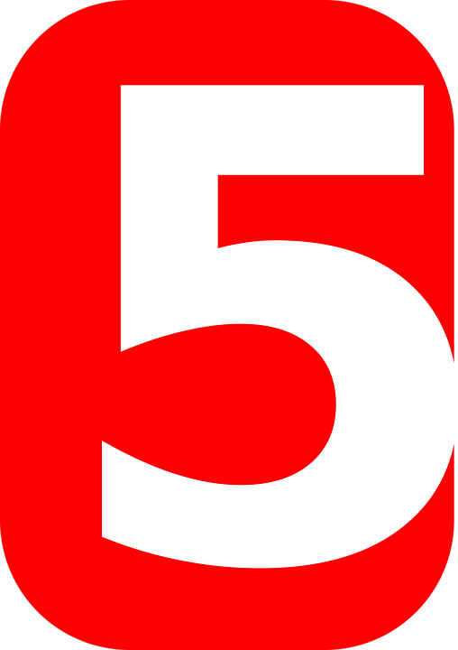 Free Vector Graphic Number Five 5 Rectangle Rounded Free Image