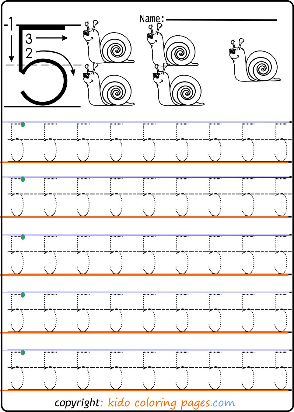 Number 5 Tracing Worksheets 15 Free Pages Printabulls
