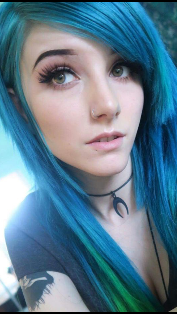 Pinterest Scene Hair Emo Hair Blue Hair