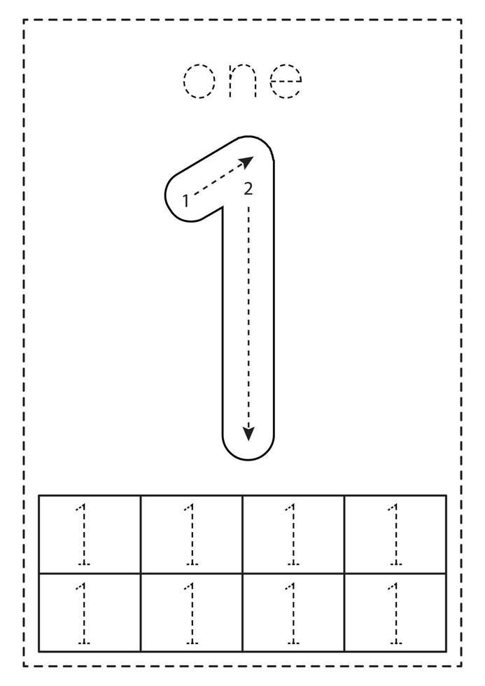 Tracing Number Five Preschool Worksheet
